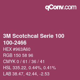 Código de color: 3M Scotchcal Serie 100 - 100-2466 | qconv.com