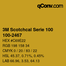 カラーコード: 3M Scotchcal Serie 100 - 100-2467 | qconv.com