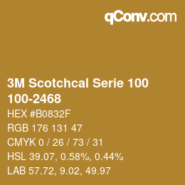 カラーコード: 3M Scotchcal Serie 100 - 100-2468 | qconv.com