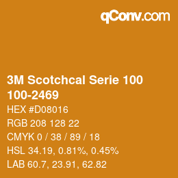 Color code: 3M Scotchcal Serie 100 - 100-2469 | qconv.com