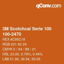 カラーコード: 3M Scotchcal Serie 100 - 100-2470 | qconv.com