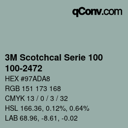 Color code: 3M Scotchcal Serie 100 - 100-2472 | qconv.com