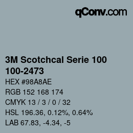 カラーコード: 3M Scotchcal Serie 100 - 100-2473 | qconv.com