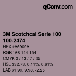カラーコード: 3M Scotchcal Serie 100 - 100-2474 | qconv.com