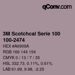 カラーコード: 3M Scotchcal Serie 100 - 100-2474 | qconv.com