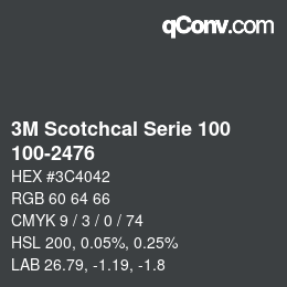 Código de color: 3M Scotchcal Serie 100 - 100-2476 | qconv.com