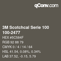 カラーコード: 3M Scotchcal Serie 100 - 100-2477 | qconv.com