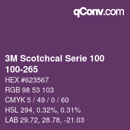 Farbcode: 3M Scotchcal Serie 100 - 100-265 | qconv.com