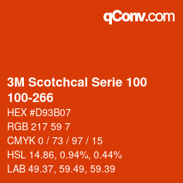 カラーコード: 3M Scotchcal Serie 100 - 100-266 | qconv.com