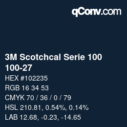 Farbcode: 3M Scotchcal Serie 100 - 100-27 | qconv.com