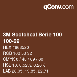 Farbcode: 3M Scotchcal Serie 100 - 100-29 | qconv.com