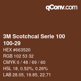 カラーコード: 3M Scotchcal Serie 100 - 100-29 | qconv.com