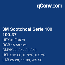 カラーコード: 3M Scotchcal Serie 100 - 100-37 | qconv.com