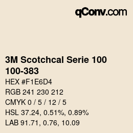 カラーコード: 3M Scotchcal Serie 100 - 100-383 | qconv.com