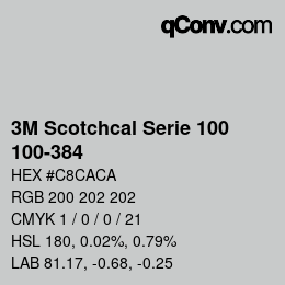 Farbcode: 3M Scotchcal Serie 100 - 100-384 | qconv.com