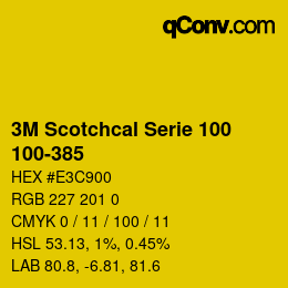 Código de color: 3M Scotchcal Serie 100 - 100-385 | qconv.com