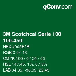 Código de color: 3M Scotchcal Serie 100 - 100-450 | qconv.com