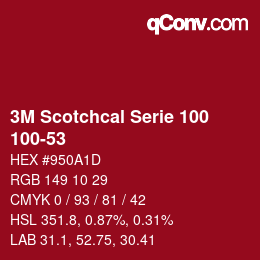 Farbcode: 3M Scotchcal Serie 100 - 100-53 | qconv.com