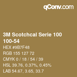 Color code: 3M Scotchcal Serie 100 - 100-54 | qconv.com