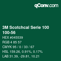 カラーコード: 3M Scotchcal Serie 100 - 100-56 | qconv.com