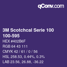 カラーコード: 3M Scotchcal Serie 100 - 100-595 | qconv.com