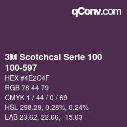 Farbcode: 3M Scotchcal Serie 100 - 100-597 | qconv.com