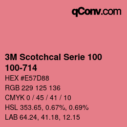 Farbcode: 3M Scotchcal Serie 100 - 100-714 | qconv.com