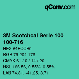 Farbcode: 3M Scotchcal Serie 100 - 100-716 | qconv.com