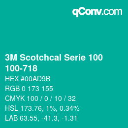 Farbcode: 3M Scotchcal Serie 100 - 100-718 | qconv.com