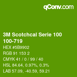 Farbcode: 3M Scotchcal Serie 100 - 100-719 | qconv.com