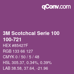 Farbcode: 3M Scotchcal Serie 100 - 100-721 | qconv.com