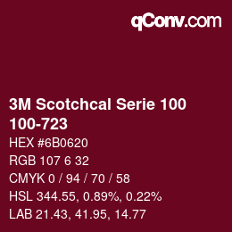 カラーコード: 3M Scotchcal Serie 100 - 100-723 | qconv.com