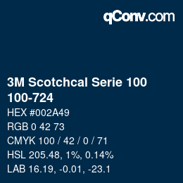 Farbcode: 3M Scotchcal Serie 100 - 100-724 | qconv.com