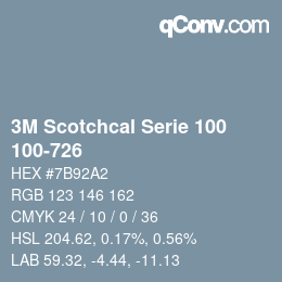 カラーコード: 3M Scotchcal Serie 100 - 100-726 | qconv.com