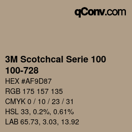 Farbcode: 3M Scotchcal Serie 100 - 100-728 | qconv.com