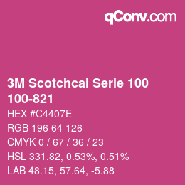 Farbcode: 3M Scotchcal Serie 100 - 100-821 | qconv.com