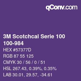 カラーコード: 3M Scotchcal Serie 100 - 100-984 | qconv.com