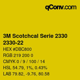 Farbcode: 3M Scotchcal Serie 2330 - 2330-22 | qconv.com