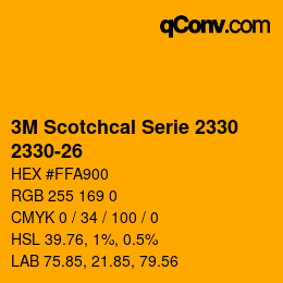 Farbcode: 3M Scotchcal Serie 2330 - 2330-26 | qconv.com