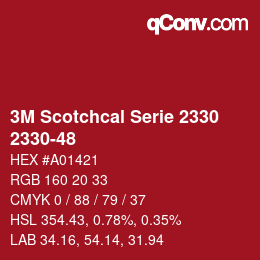 カラーコード: 3M Scotchcal Serie 2330 - 2330-48 | qconv.com