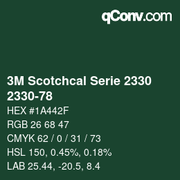 カラーコード: 3M Scotchcal Serie 2330 - 2330-78 | qconv.com