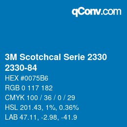 Código de color: 3M Scotchcal Serie 2330 - 2330-84 | qconv.com