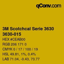 Farbcode: 3M Scotchcal Serie 3630 - 3630-015 | qconv.com