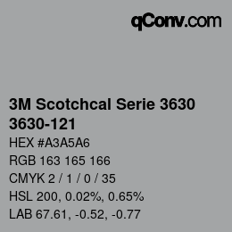 Farbcode: 3M Scotchcal Serie 3630 - 3630-121 | qconv.com