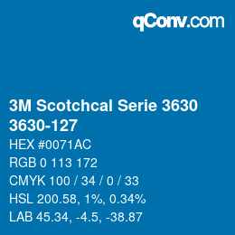 Farbcode: 3M Scotchcal Serie 3630 - 3630-127 | qconv.com