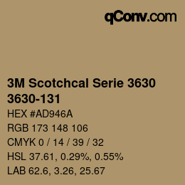 Farbcode: 3M Scotchcal Serie 3630 - 3630-131 | qconv.com