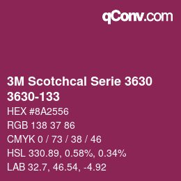 カラーコード: 3M Scotchcal Serie 3630 - 3630-133 | qconv.com