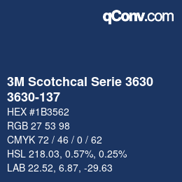 Farbcode: 3M Scotchcal Serie 3630 - 3630-137 | qconv.com