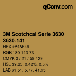 Farbcode: 3M Scotchcal Serie 3630 - 3630-141 | qconv.com