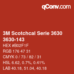 Farbcode: 3M Scotchcal Serie 3630 - 3630-143 | qconv.com